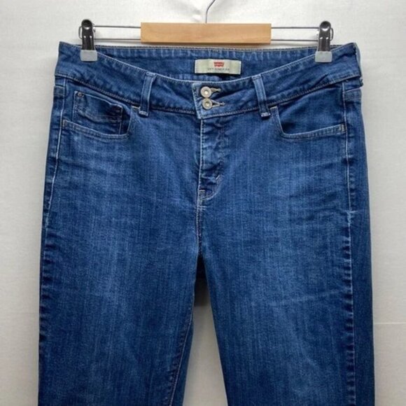 Levi's 526 Slender Bootcut Jeans Women's 12 31x32 Blue Denim Flap Pockets GUC - Picture 2 of 11